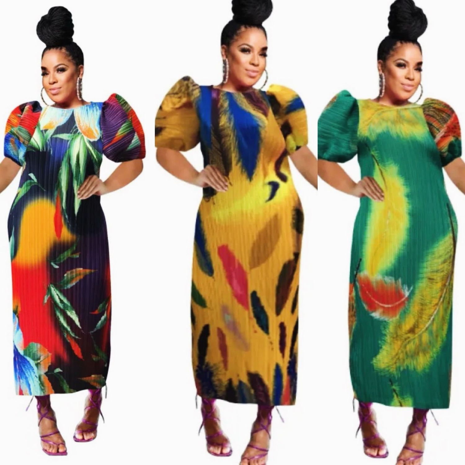 Spring Lantern Sleeve Dress