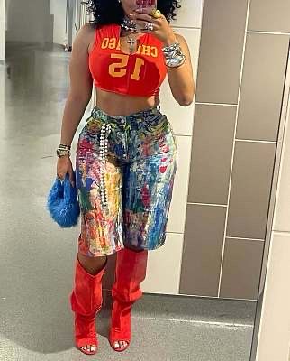 Airbrush Denim Shorts