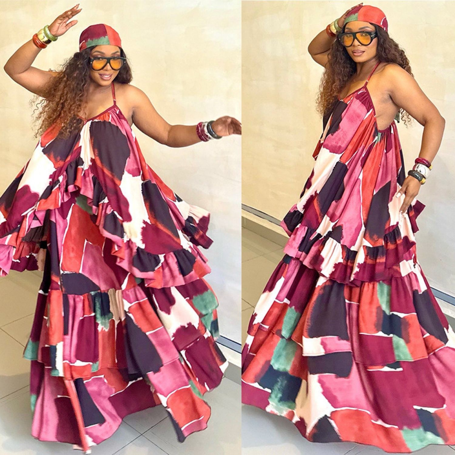 Multicolored Patchwork Maxidress