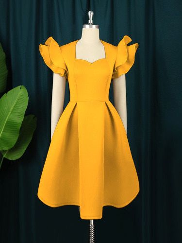 Ruffle Sleeve Dress