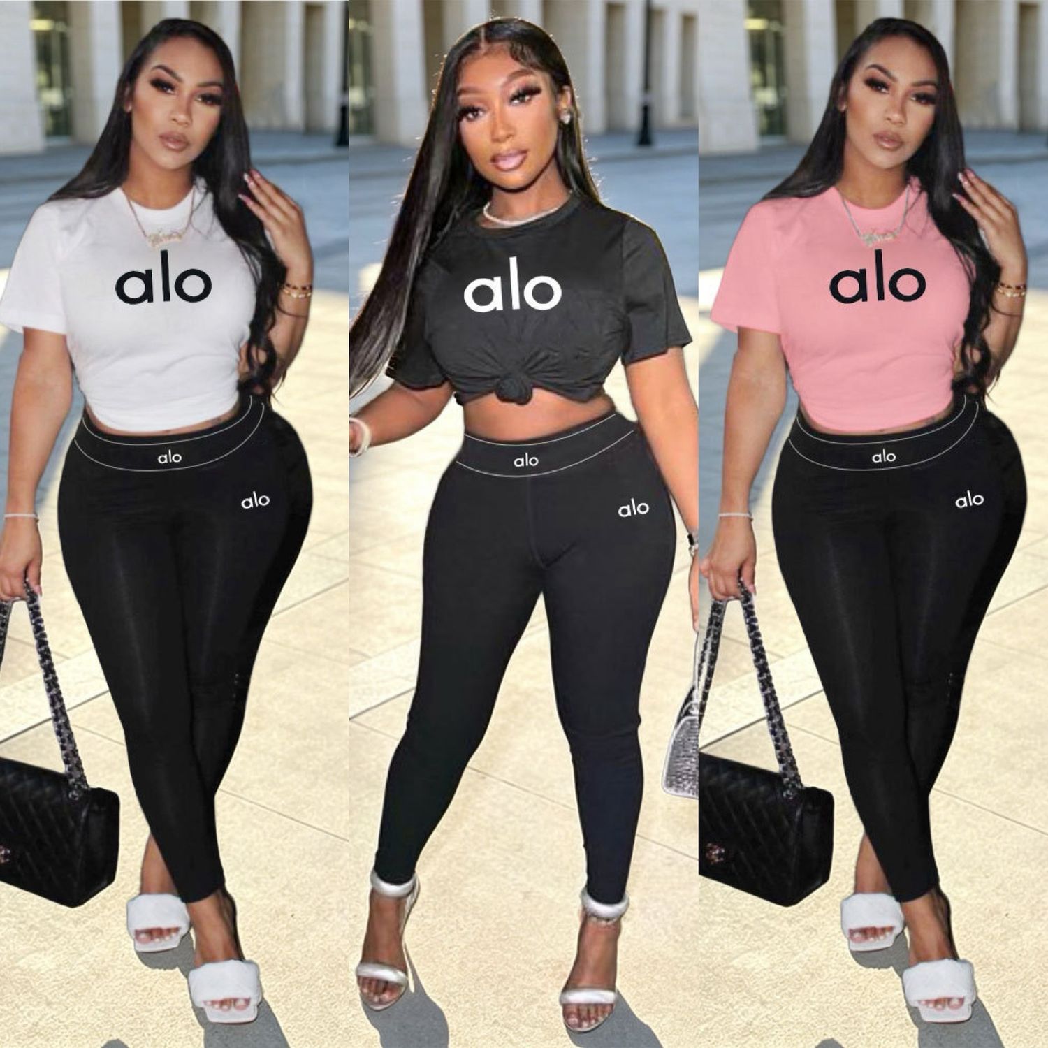 Trendy Cropped Leggings Set