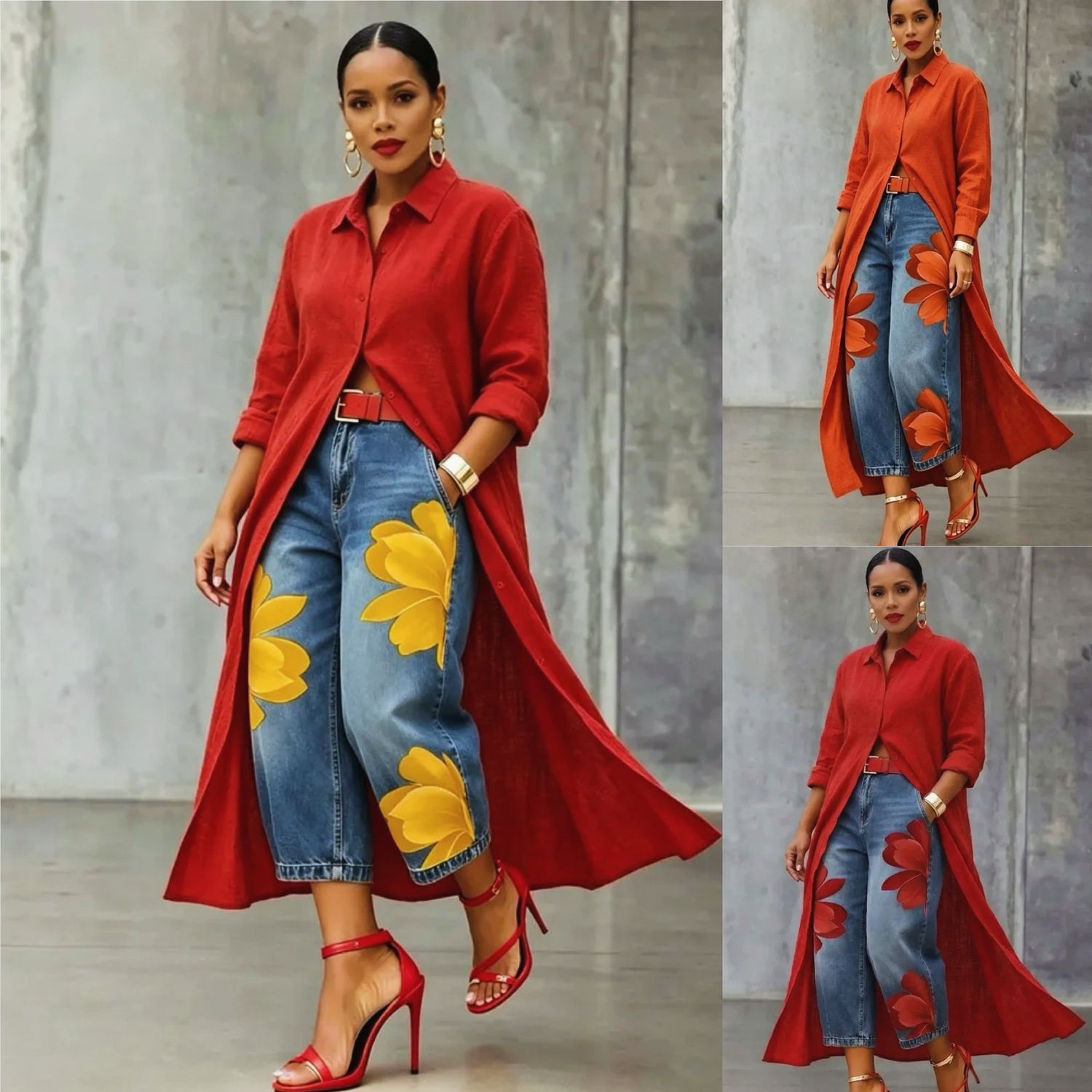 Floral Color Pop Jeans