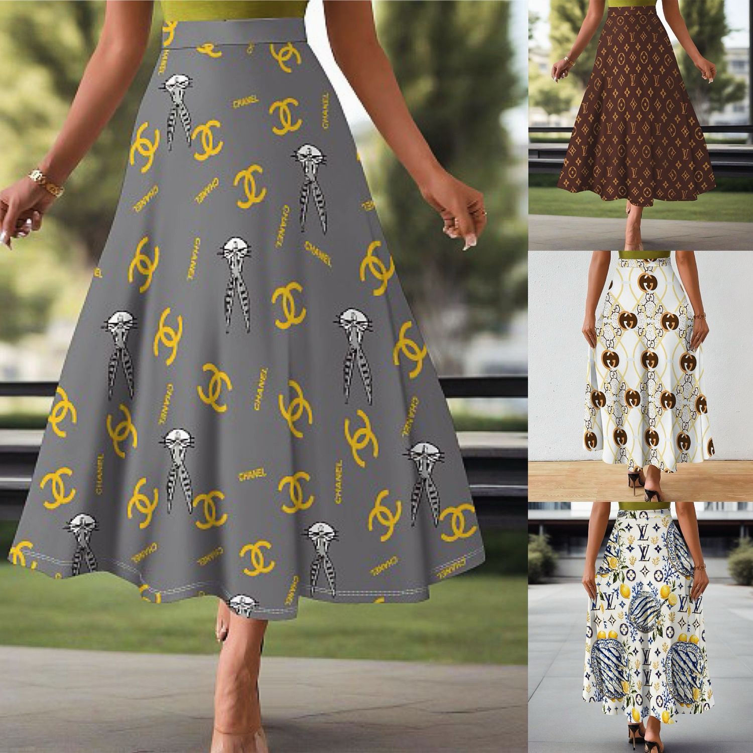Designer Maxi Skirt