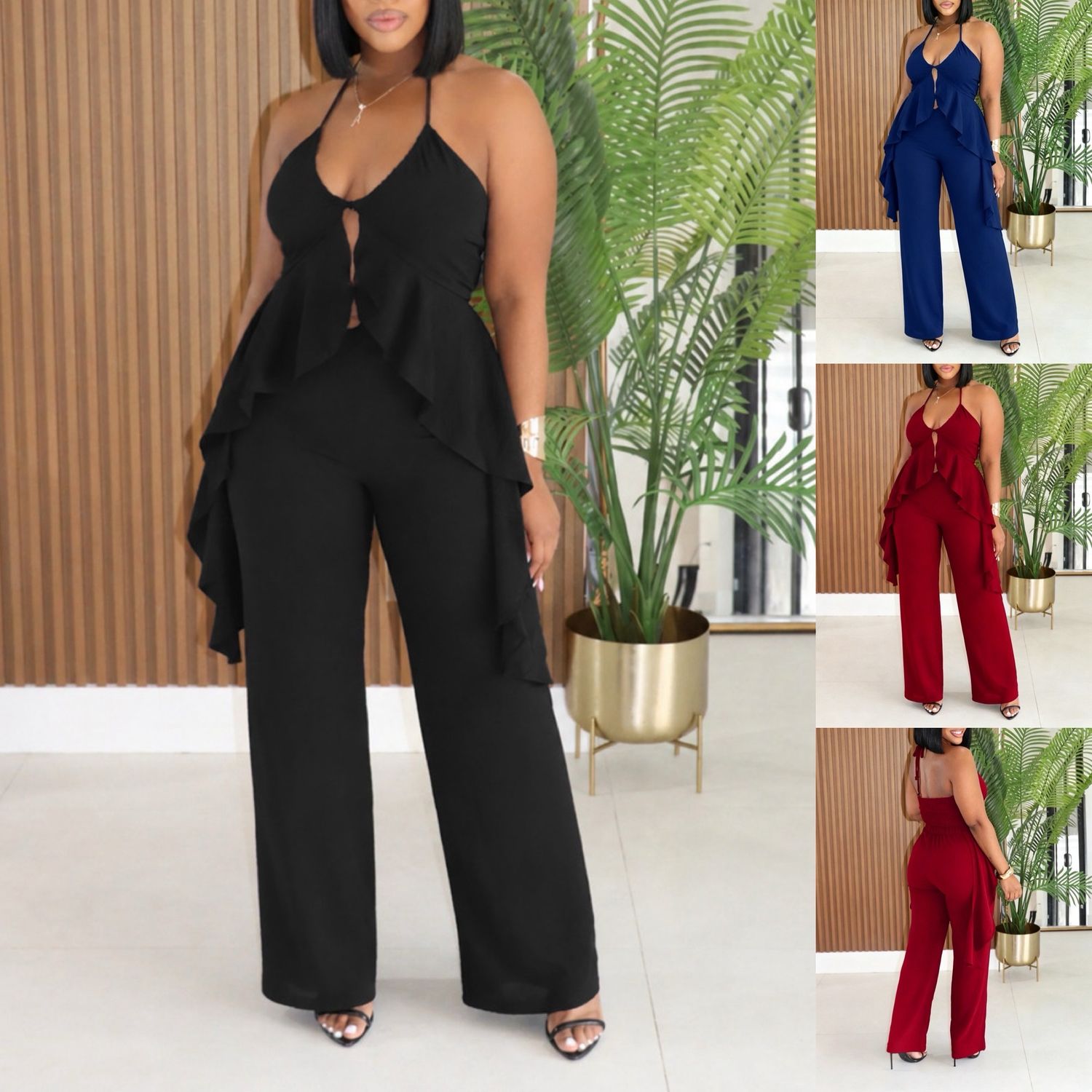 Ruffle Halter Set