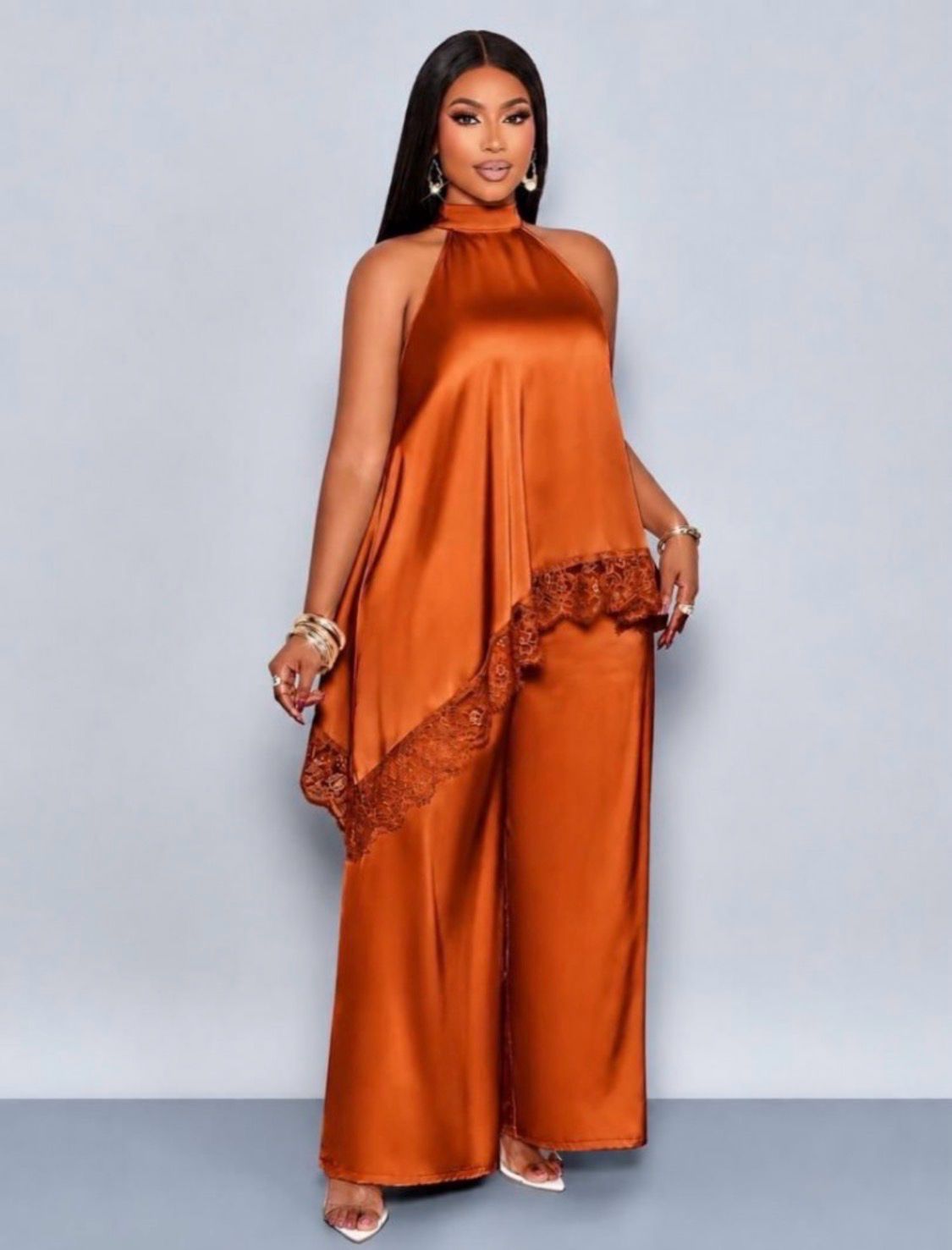 Lace Asymetrical Set