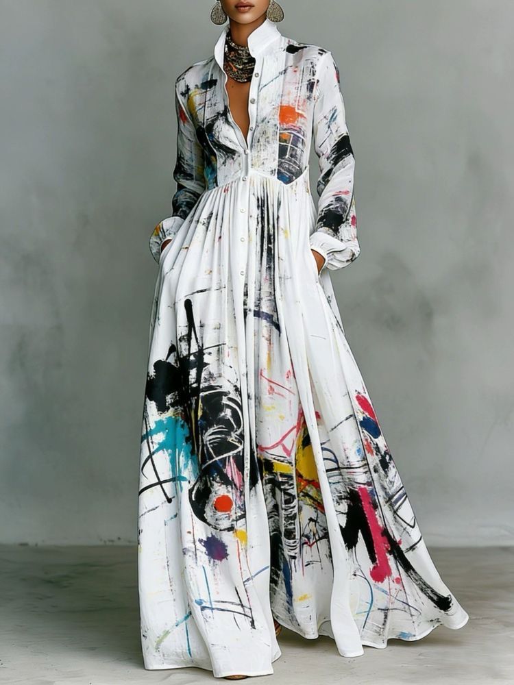 Long Printed Dress