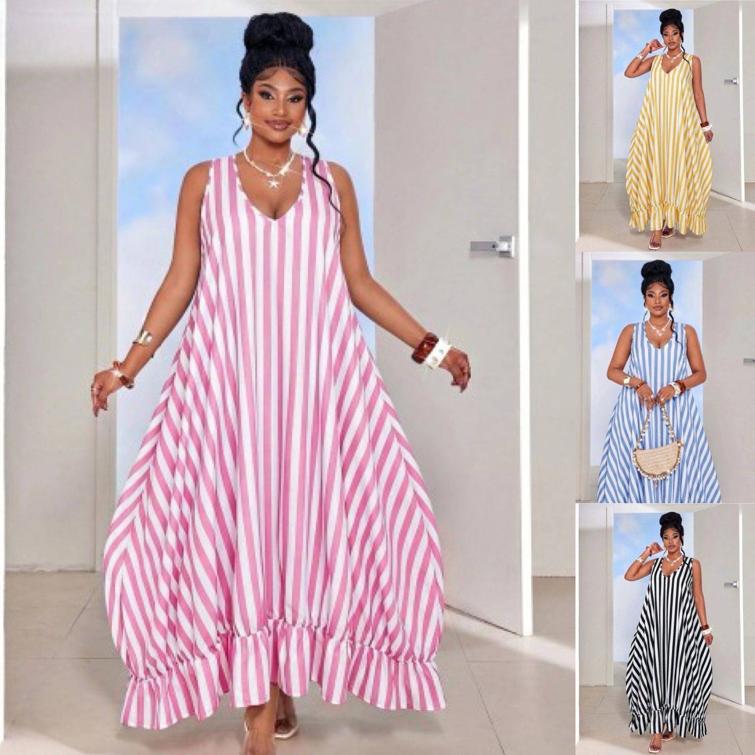 Sleeveless Ruffle Dress