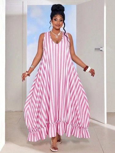 Sleeveless Ruffle Dress
