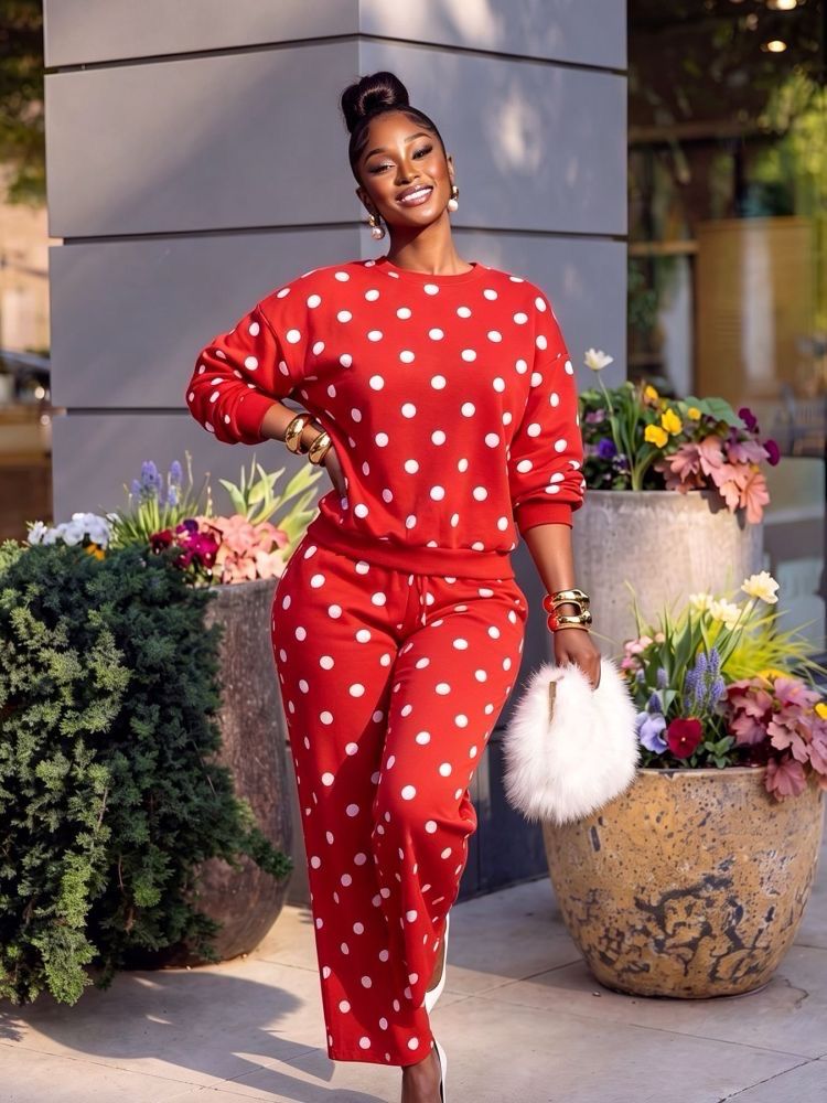 Polka Pants Set