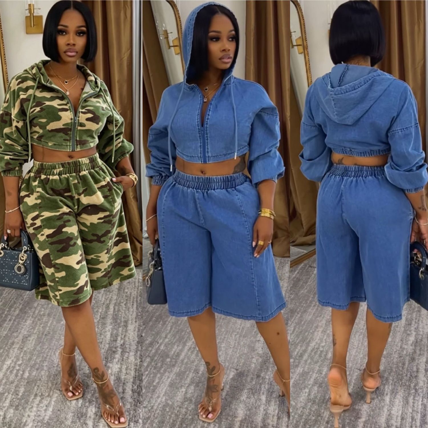 Hooded Shortset