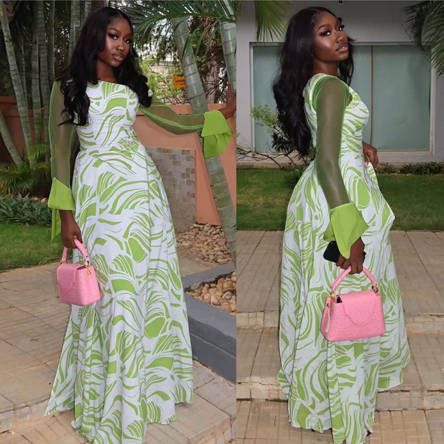 Melba Mesh Sleeve Dress