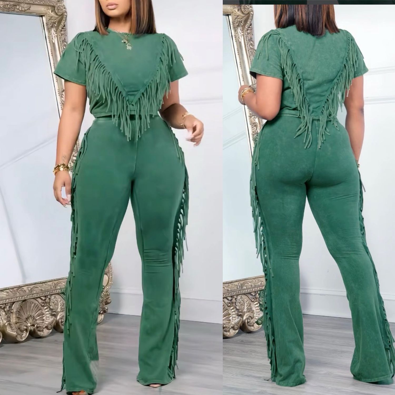 Fringe Pants Set