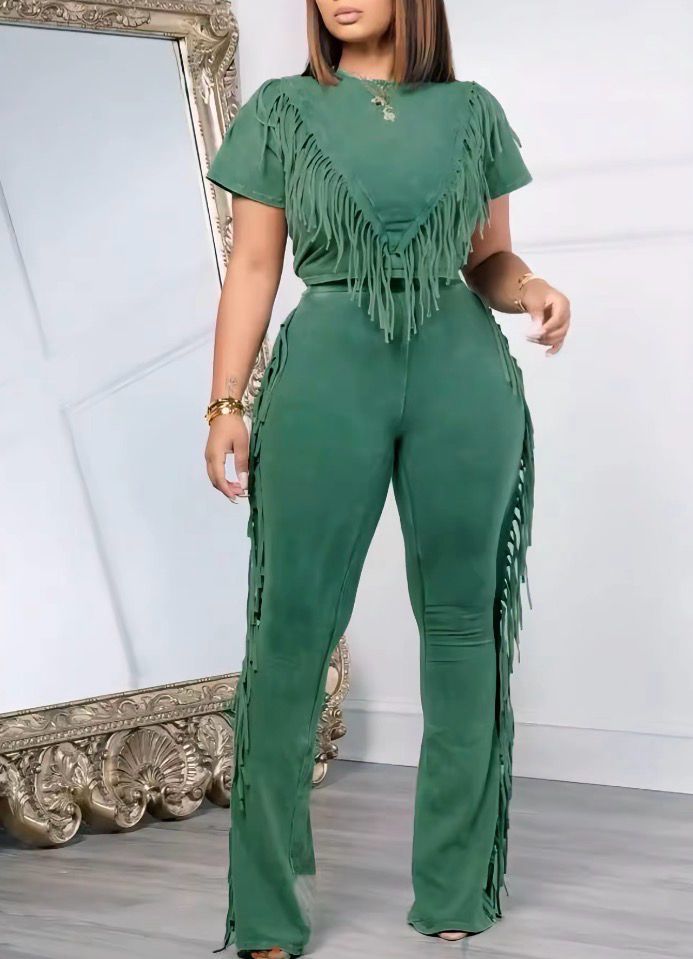 Fringe Pants Set