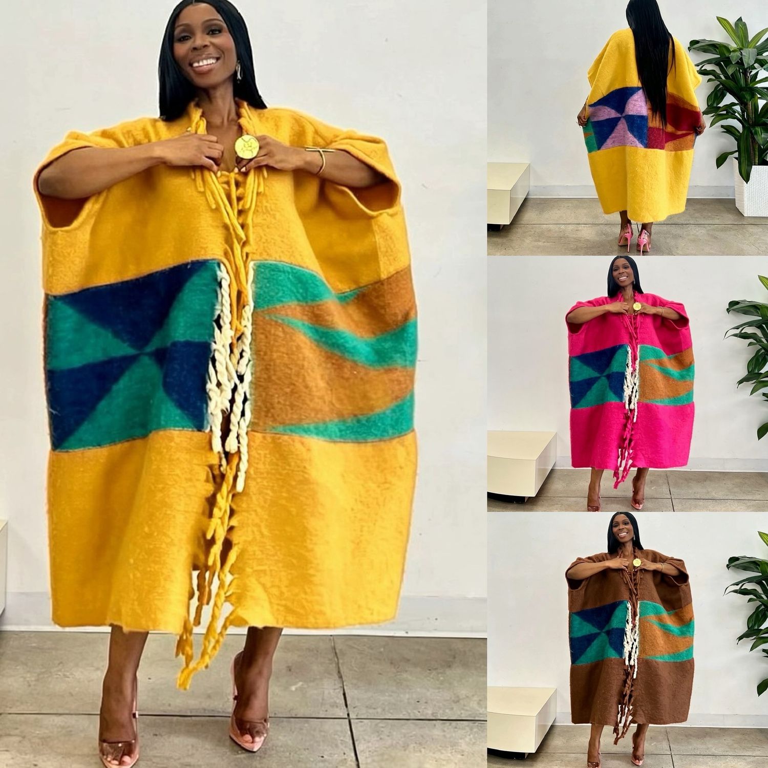Quilted Printed Kaftan