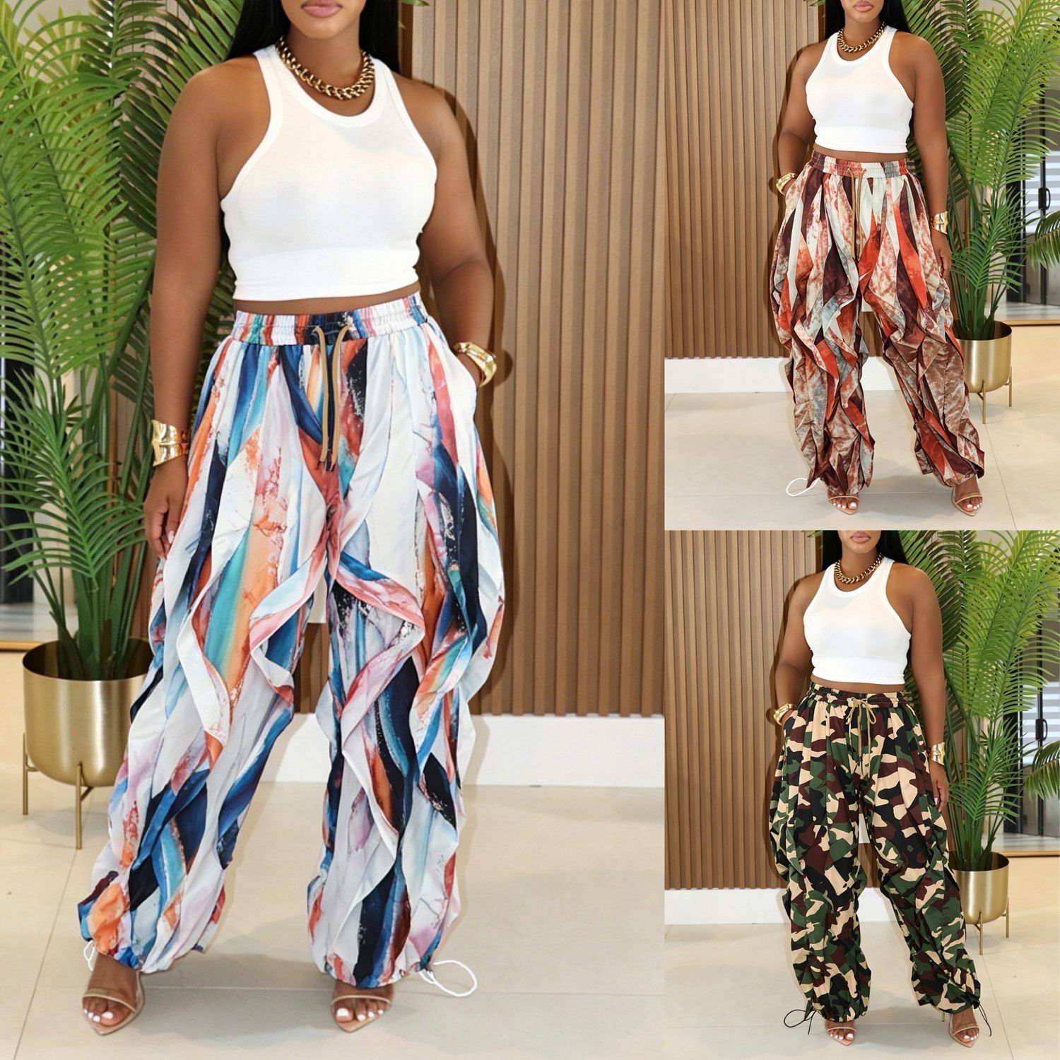 Printed Loose Pants