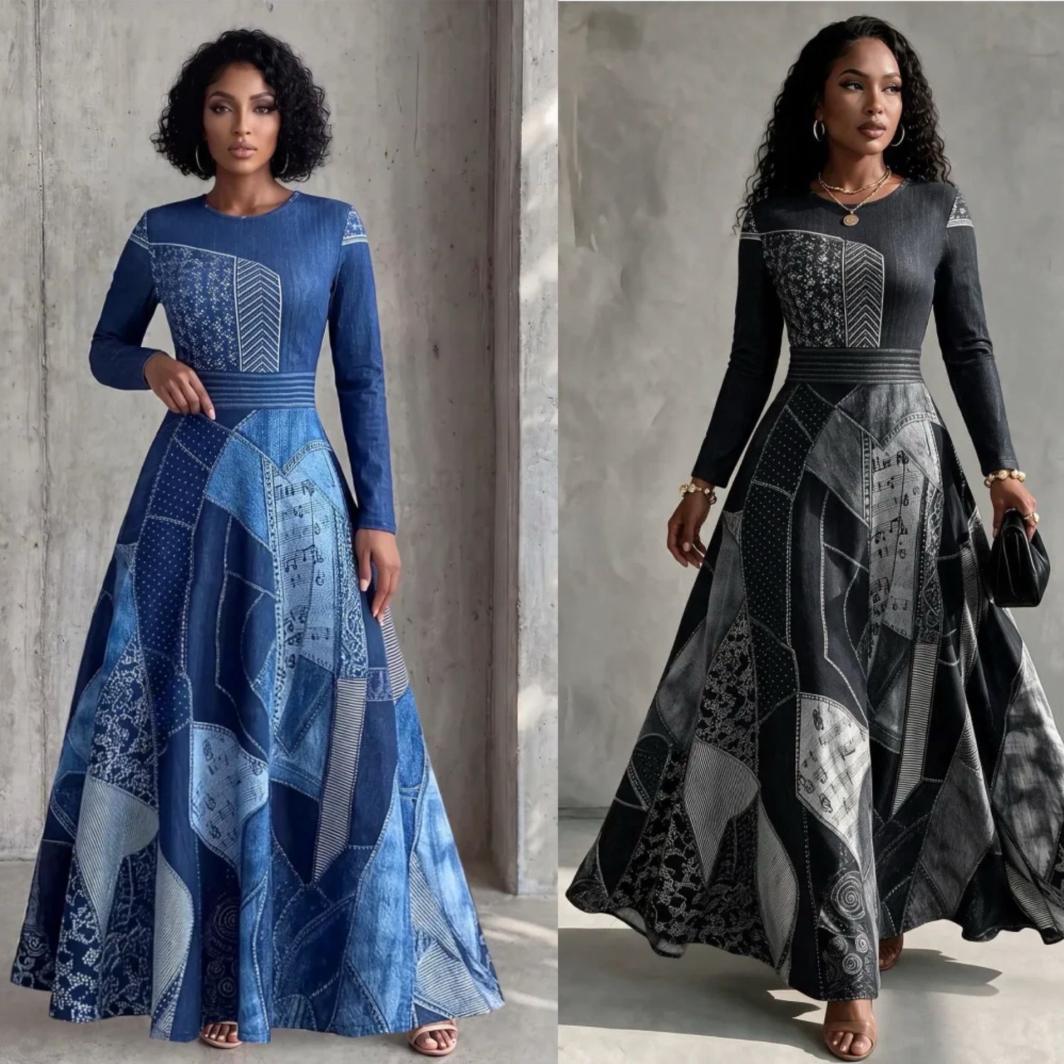 Patchwork Maxi Dress