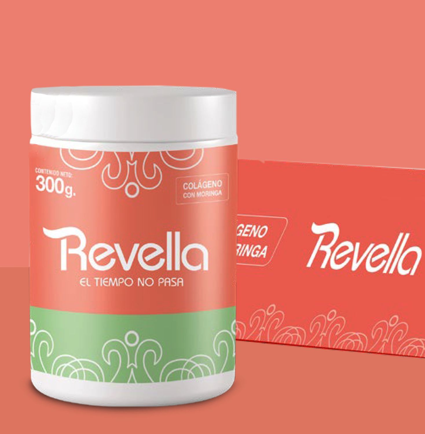 COLÁGENO REVELLA CON MORINGA  Frasco 300 gr.