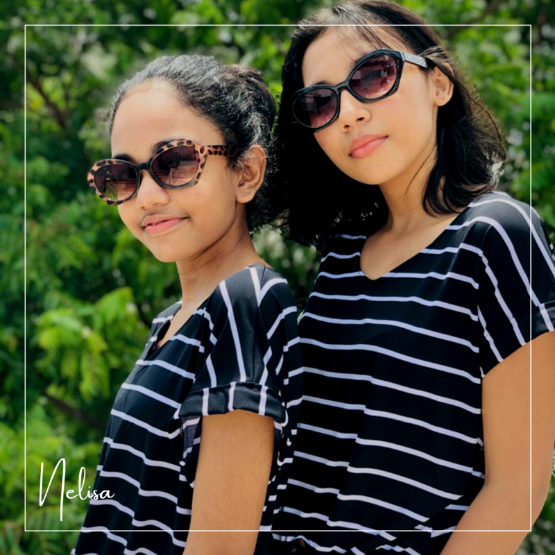Match with your Sis - Nelly White Lines Tee