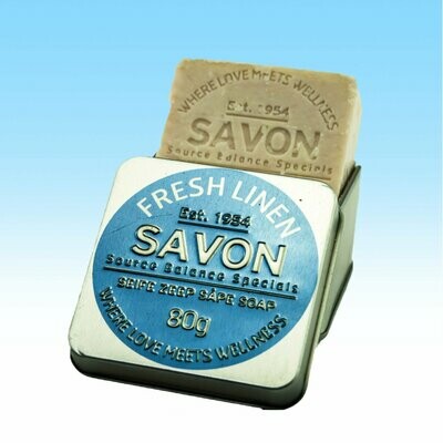 Savon Fresh Linen 80 g in Blechdose