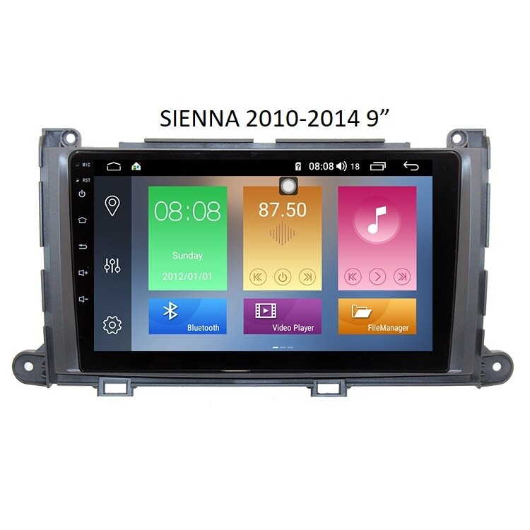 Sienna 2010-2014
Screen Size: 9 INCH Sienna 2010-2014
Screen Size: 9 INCH
