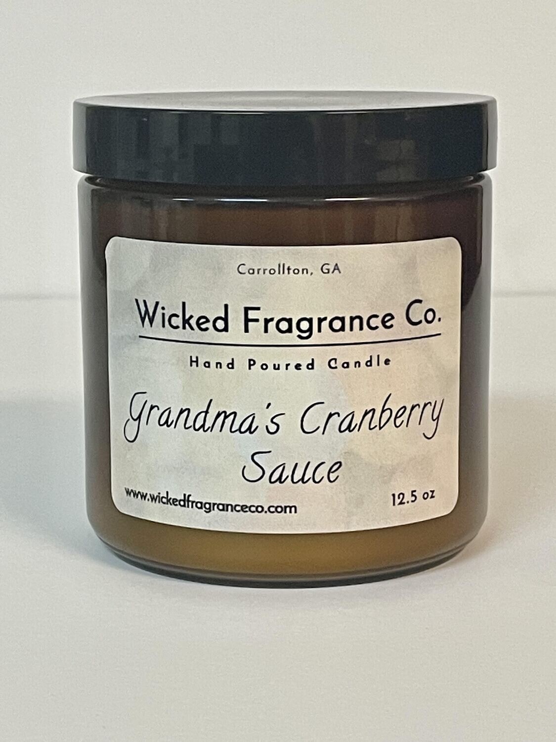 Grandma's Cranberry Sauce Amber Candle Large