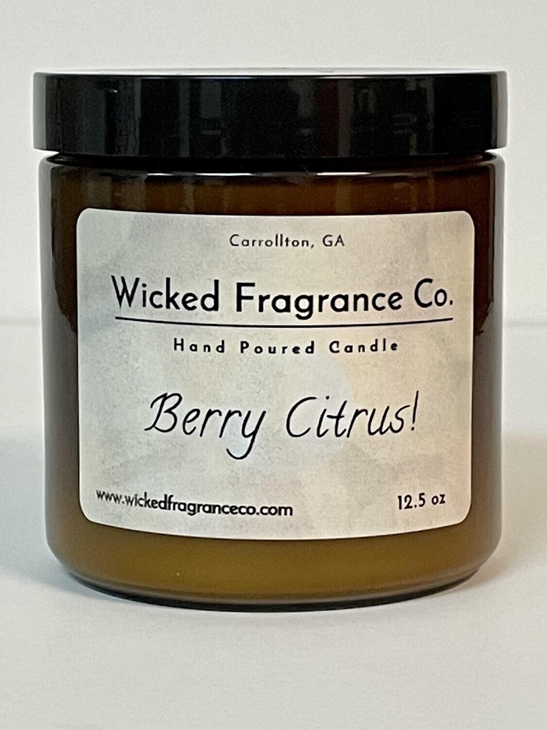 Berry Citrus! Candle Large Amber