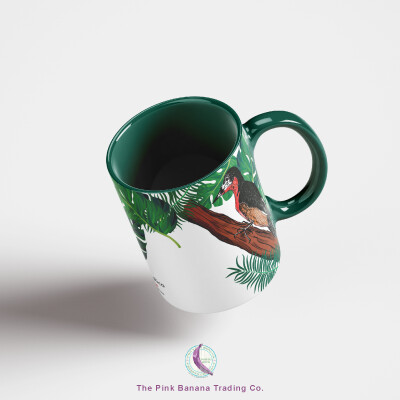 Taza Verde Oscuro Pájaro Carpintero | Melanerpes Portoricensis Mug