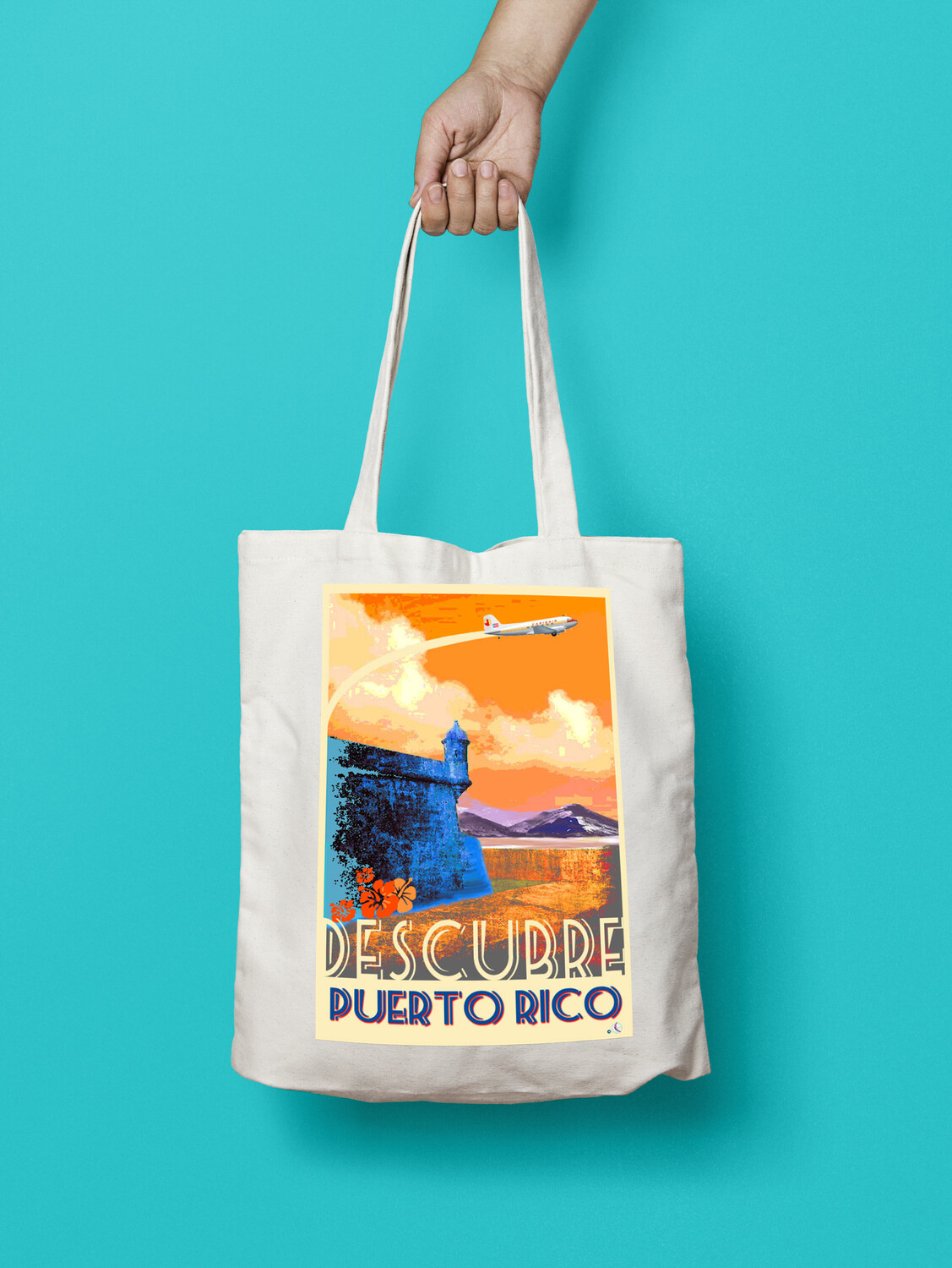 Bolso de Canvas/Tote Bag Descubre Puerto Rico