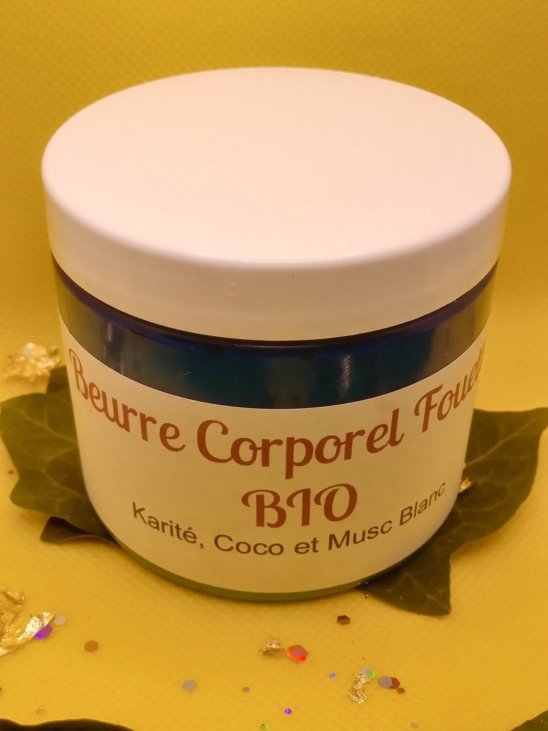 Beurre BIO (Chantilly) Corporel fouetté de Karité et Coco au Musc Blanc.