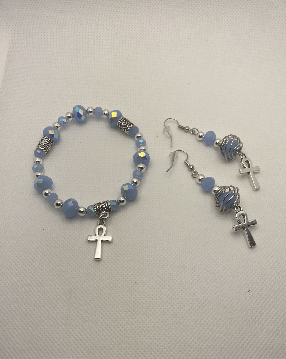 Baby blue ankh set