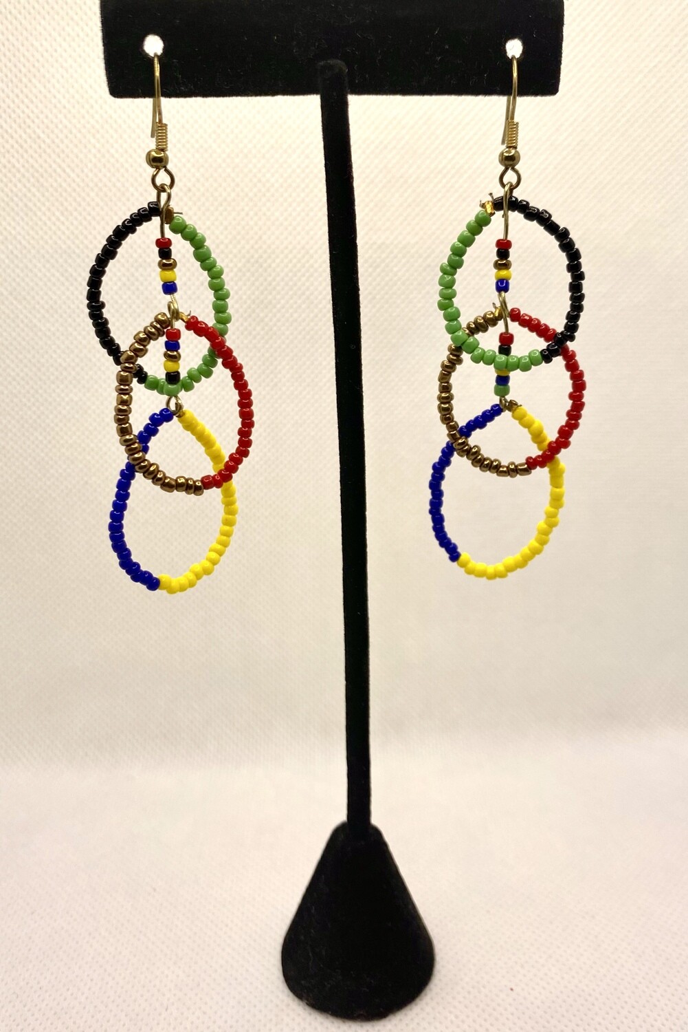Multicolor seed bead earrings (color variation)