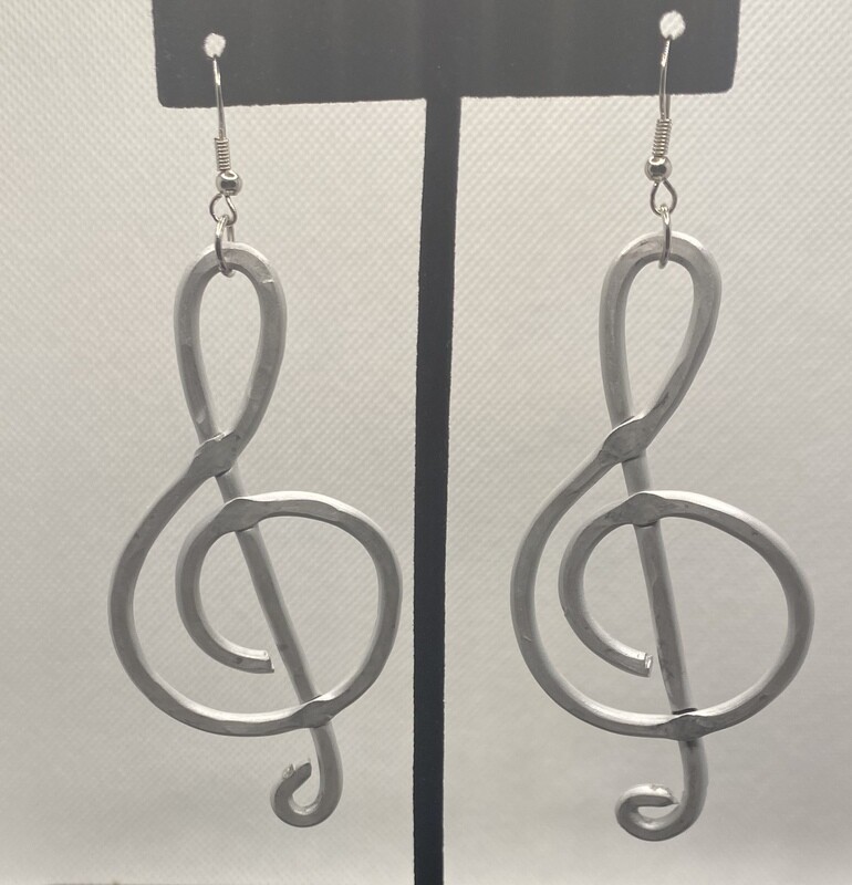 MHD signature Clef note earrings-5 inch