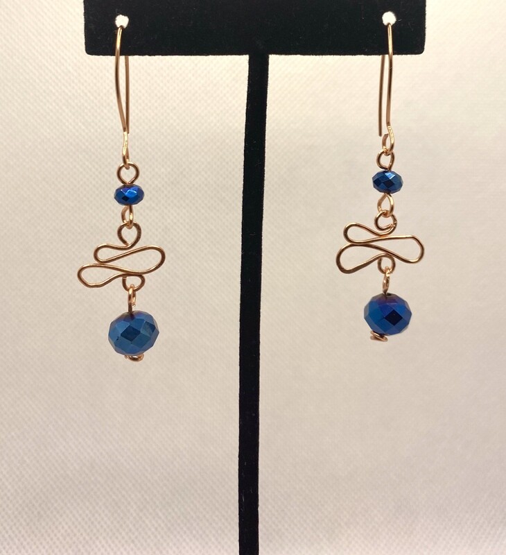 Hiero bead earrings (color variations available)