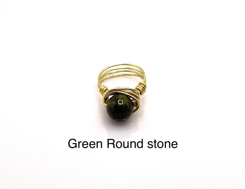 Green Roundstone ring