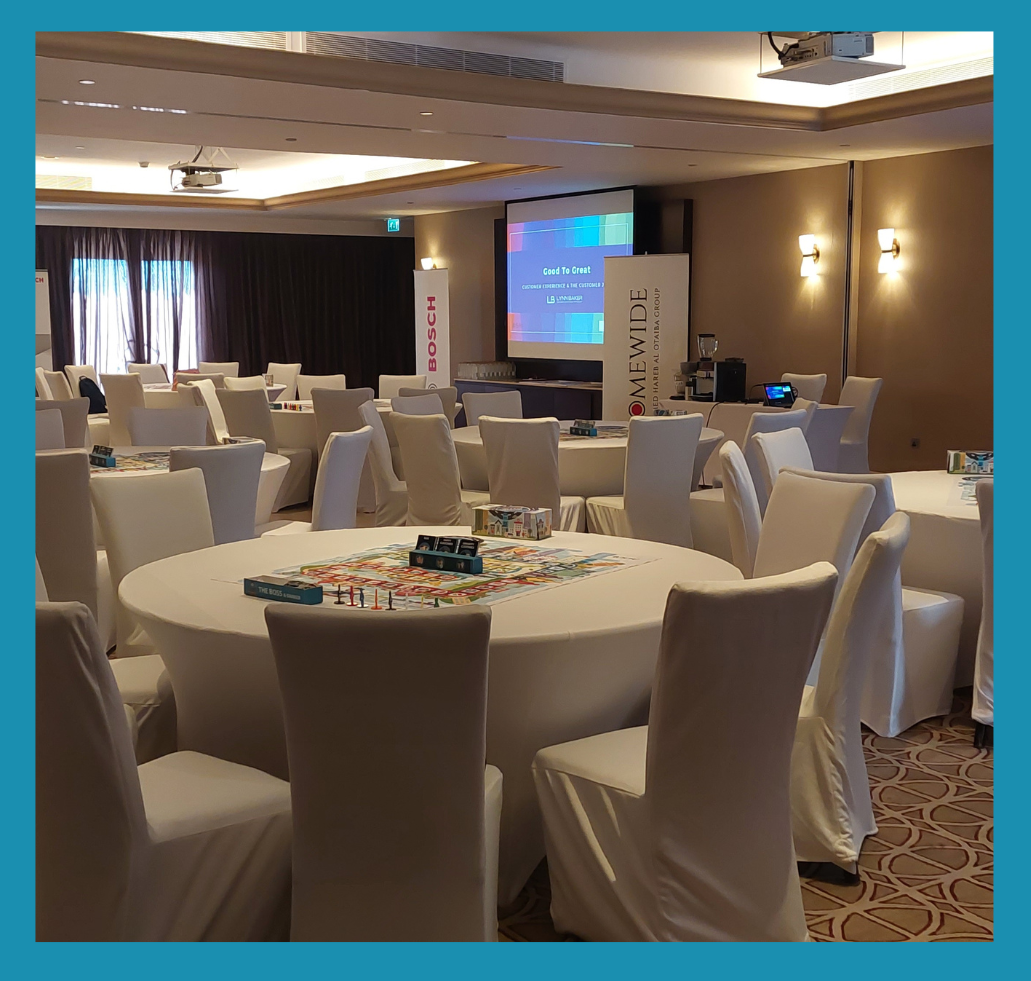 Customer Journey Game - Facilitated for conferences &amp; training sessions for up to 32 players in 4 teams.  Includes facilitator travel &amp; accommodation in South Africa.