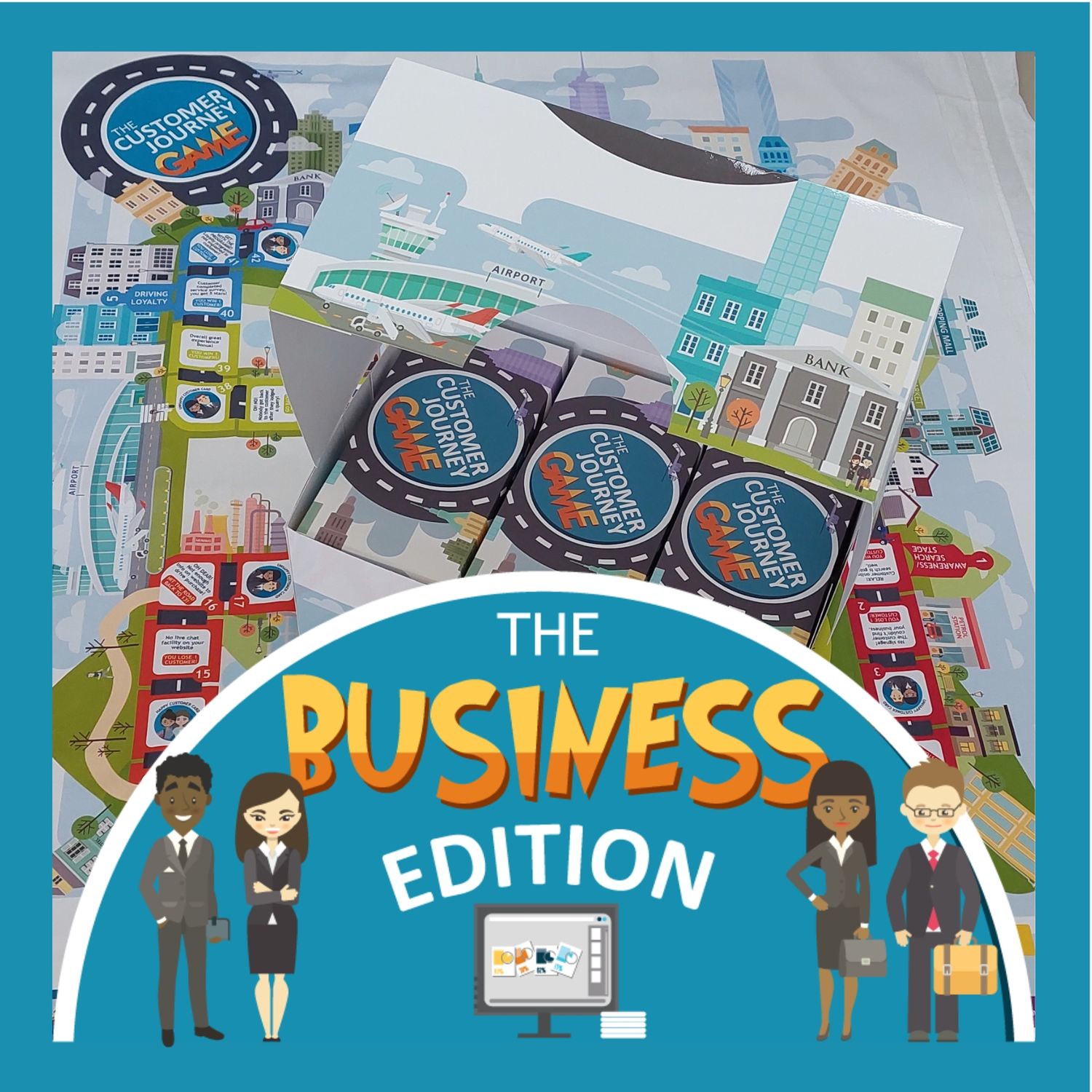Customer Journey Game - Business Edition  6 x box bundle accommodates up to 48 participants per training session.  Includes one year License. Free shipping