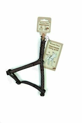 Precious Paws Harness Brown with  Dots - Extra Small Fits Chest 30-43cm