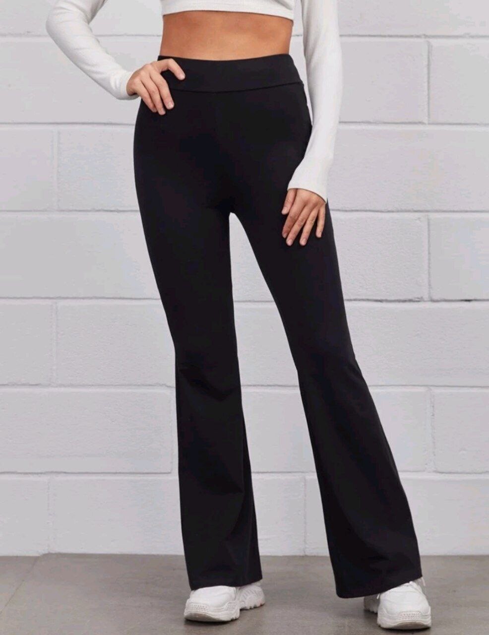 Flare Leg Solid Pant