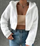 Full Zipper Fluffy Teddy Hoodie