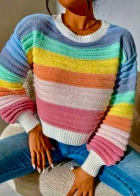 Colored Long Sleeve Wool Top