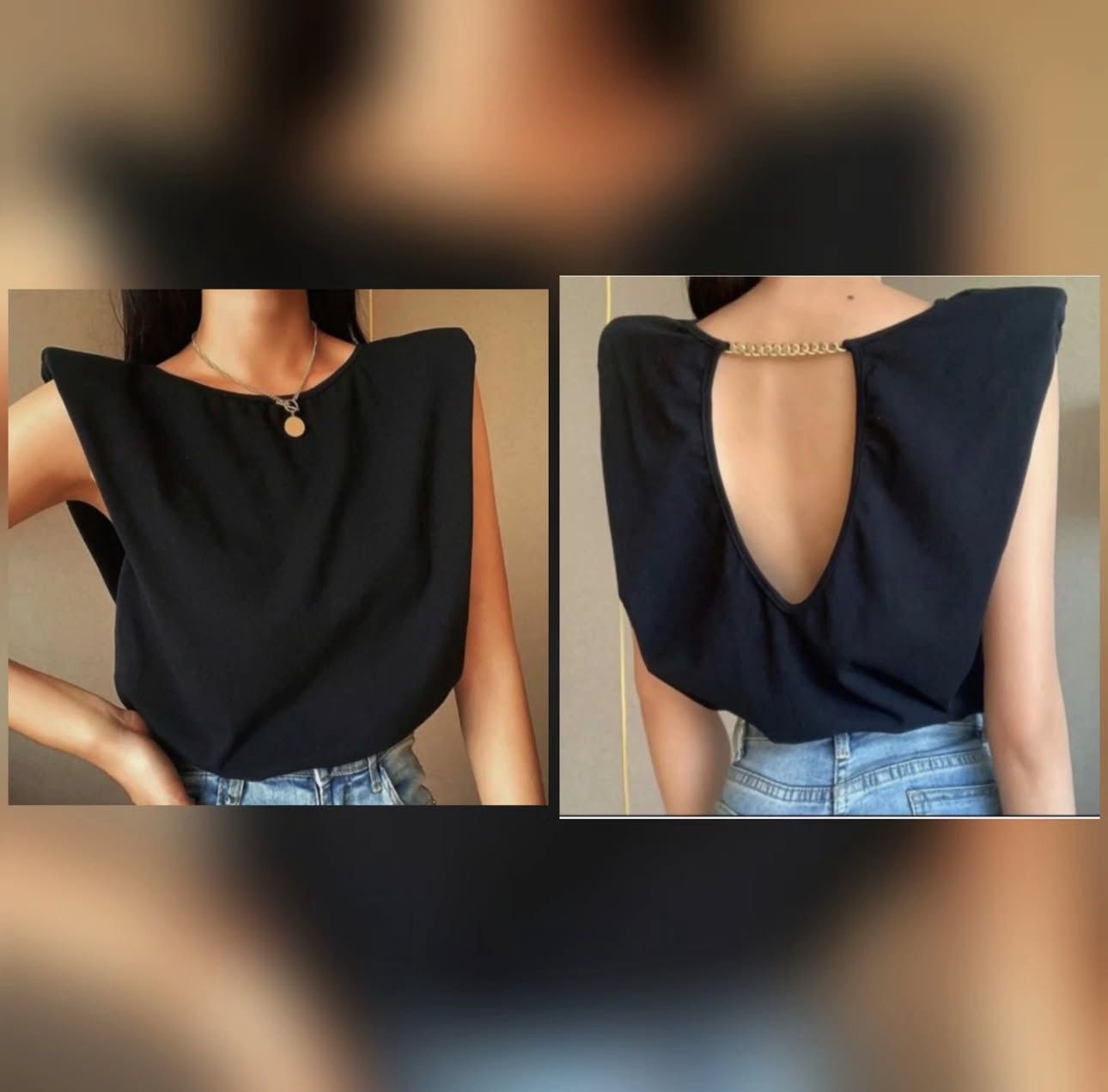 Padded back chain top