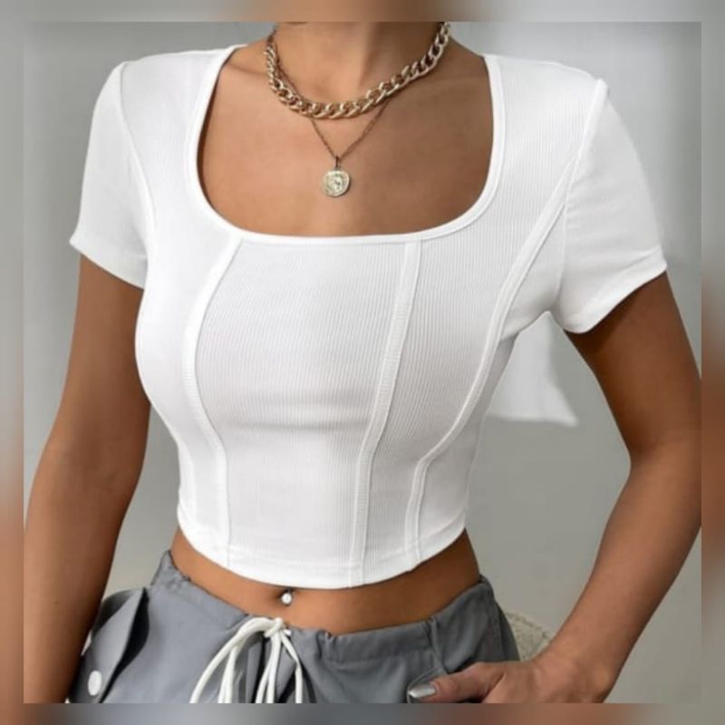 Short Sleeve Ribbed Top