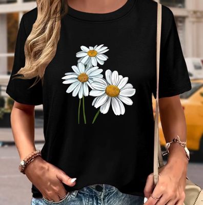 Printed Cotton Short Sleeve T-Shirt