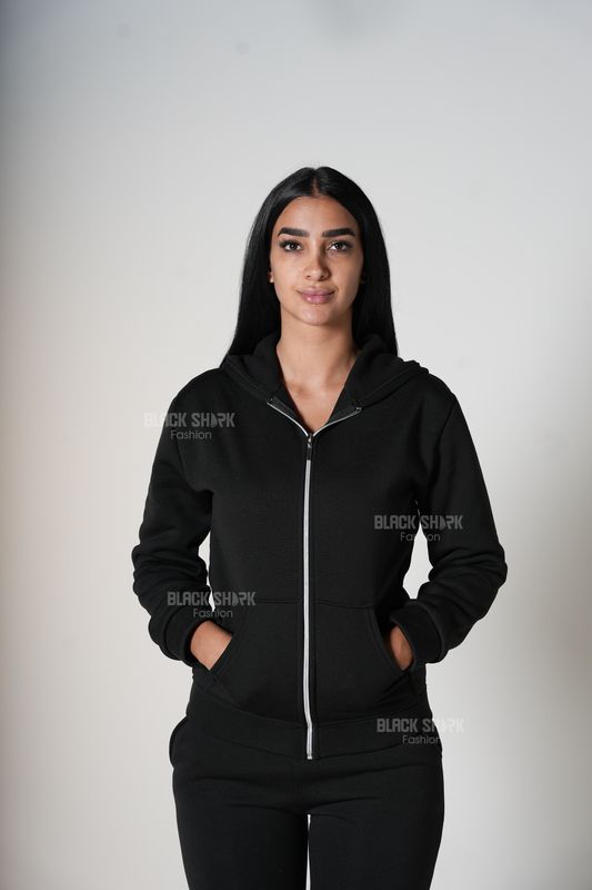 Full-Zipper Fleeced Oversize Hoodie