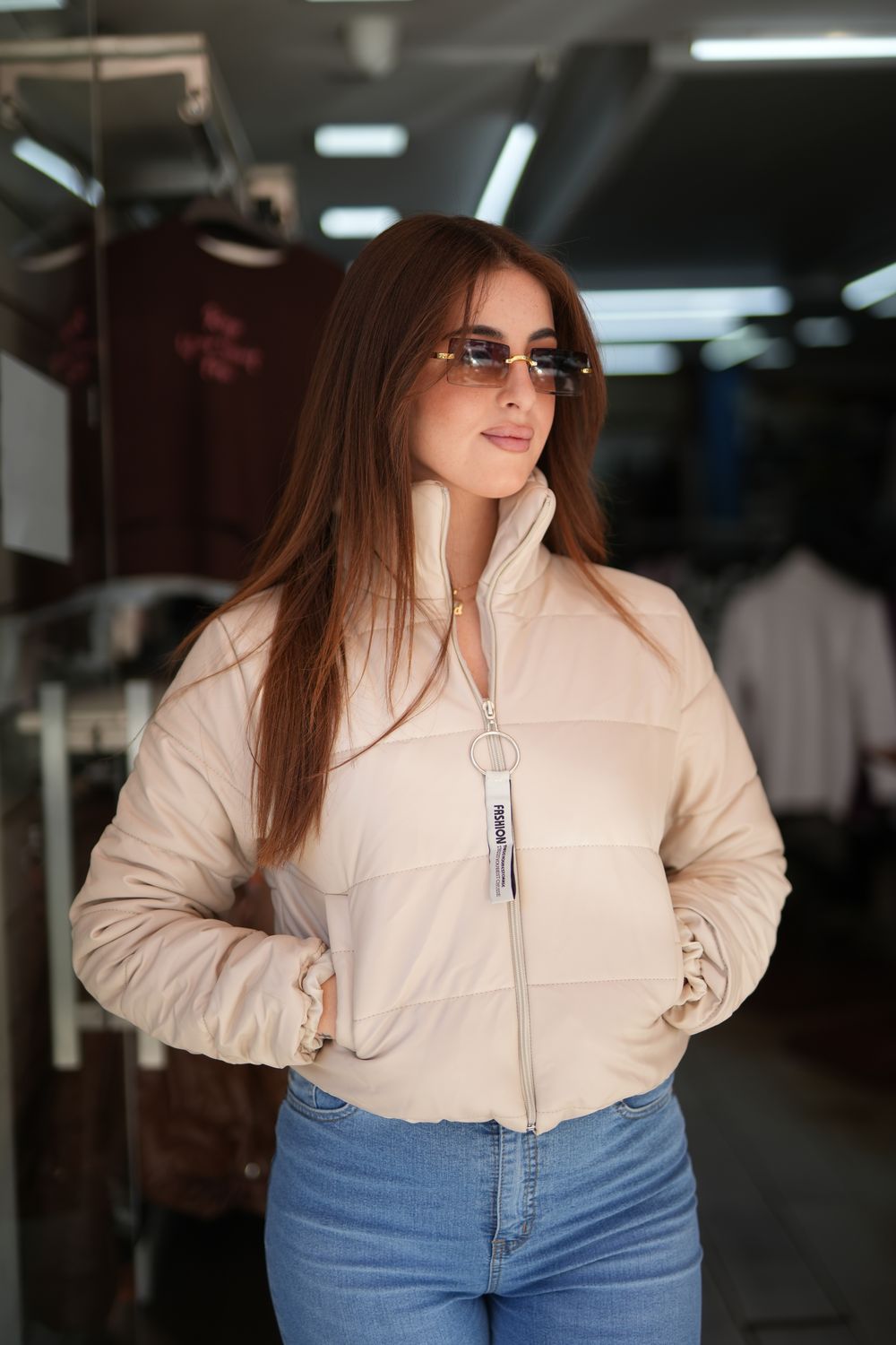 Leather Puffer Jacket