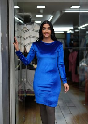 Long Sleeve Velvet Dress