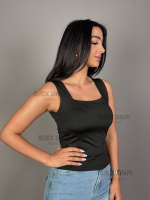 Sleeveless Square Neck Basic Top