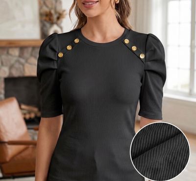 Short Sleeve Ribbed Top