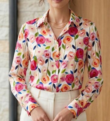 Flower Design Oversize  Chemise