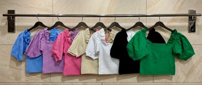 Square Neck Puff Sleeve Top